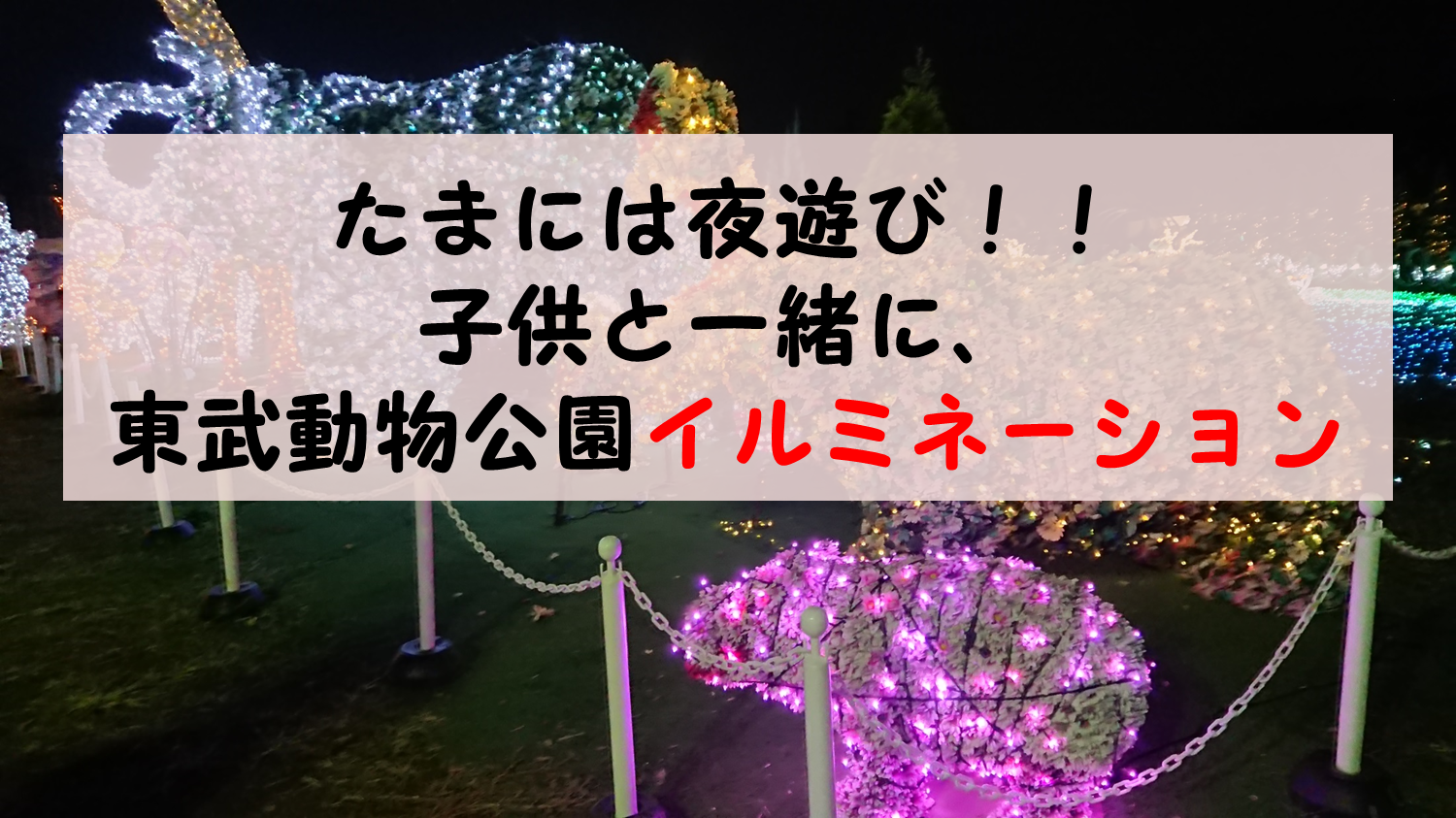 東武動物公園ウインターイルミネーションは混雑なく３歳でも楽しめる まったり地域包括